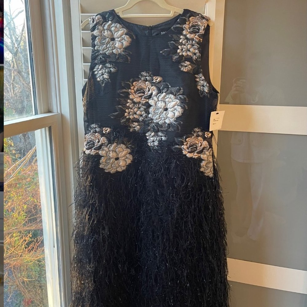 Bigio Collection Women's Black Dress with Sparkle Detailing Size 10